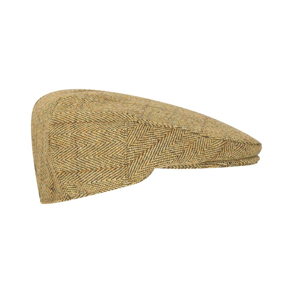 Walker & Hawkes Derby Tweed Waterproof Dainton Flat Cap in Light Sage