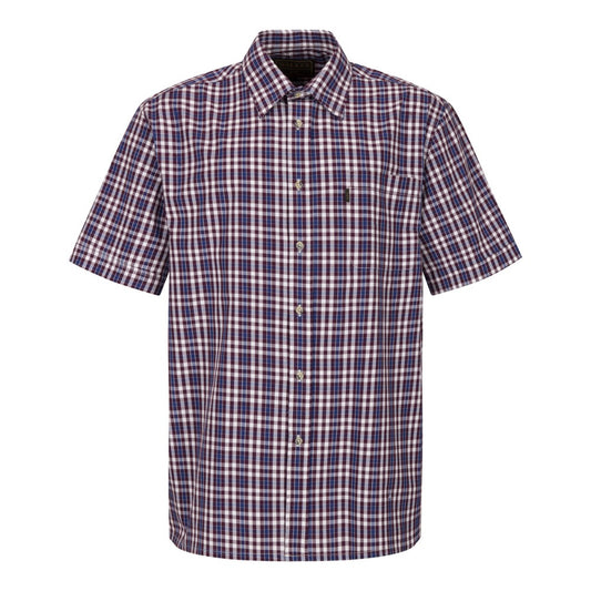 Walker & Hawkes 100% Cotton Wine Canterbury Short Sleeve Shirt