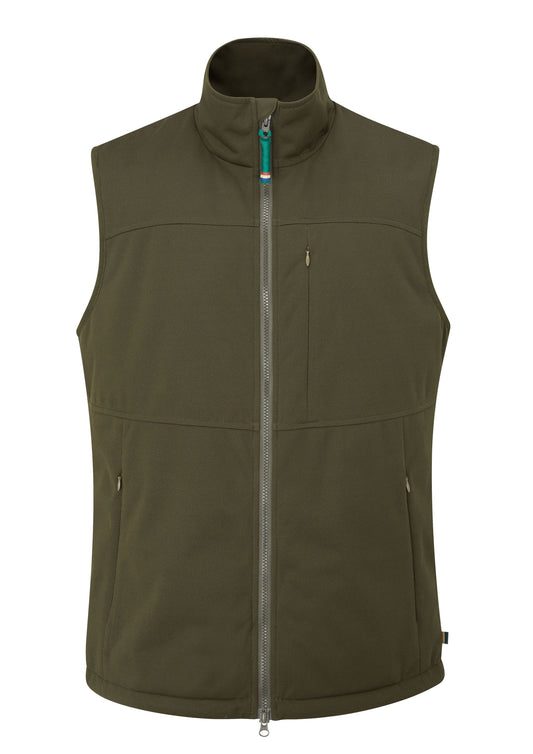 Alan Paine Mossley Wind Stopper Gilet in Olive