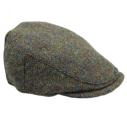 Harris Tweed Forest Flat Cap