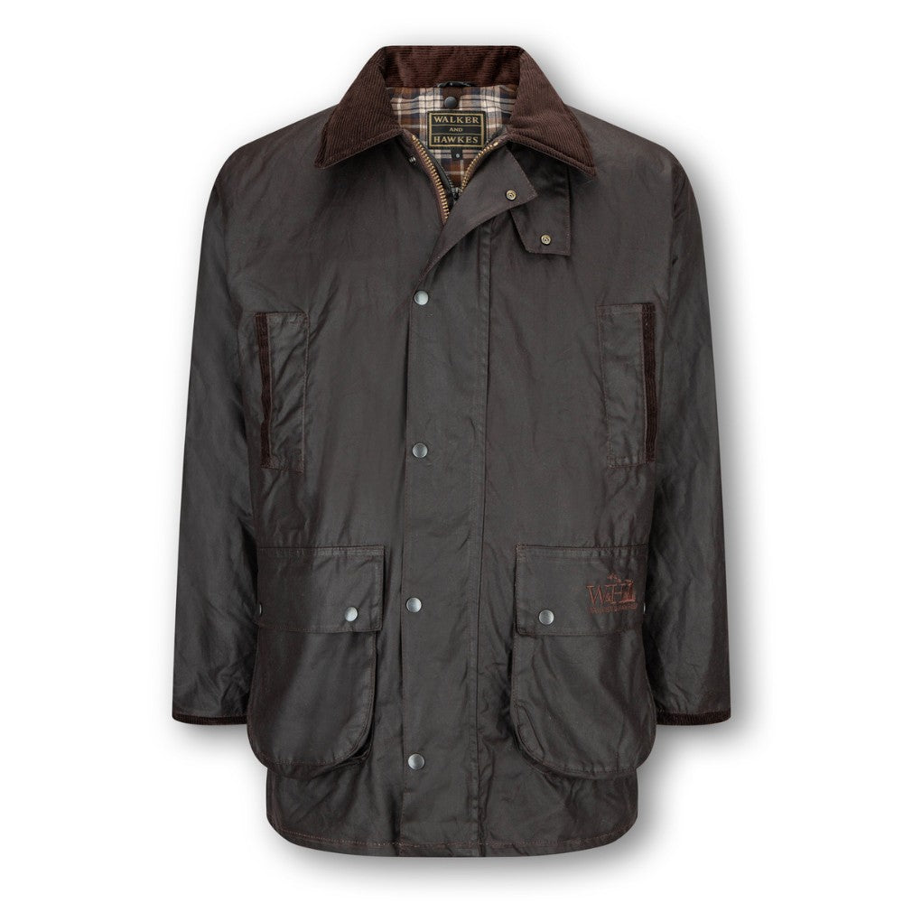 Walker & Hawkes Men's 3 in 1 Brown Wax Jacket