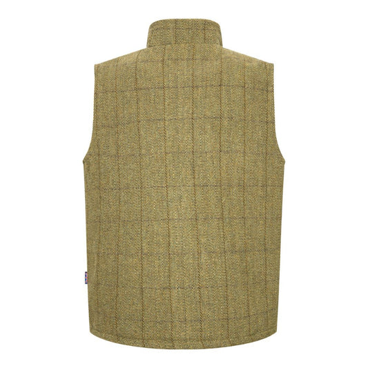 Walker & Hawkes Kid's Derby Tweed Greyson Gilet in Light Sage