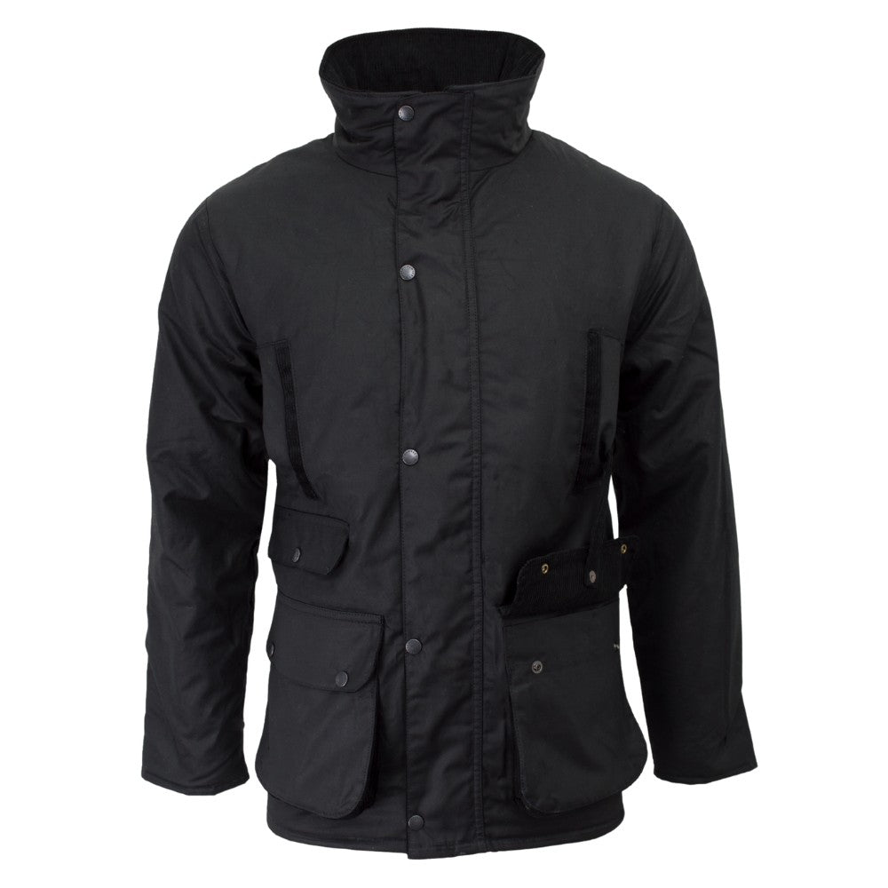 Walker & Hawkes Men's Black Hawthorn Wax Jacket