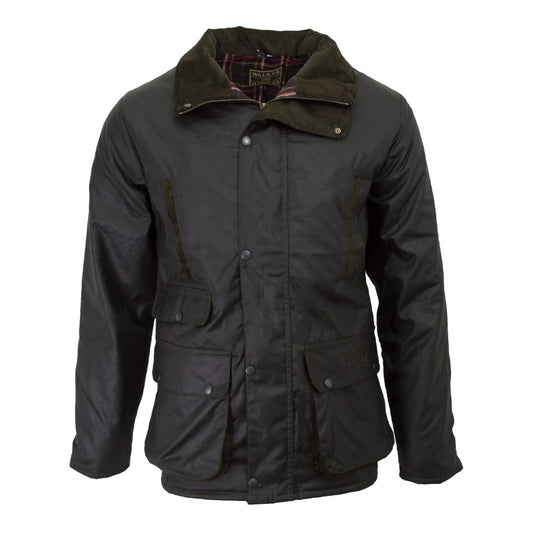 Walker & Hawkes Men's Olive Hawthorn Wax Jacket
