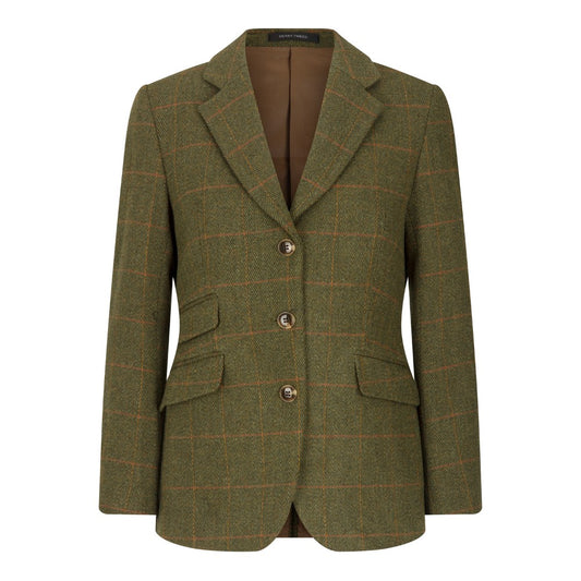 Walker & Hawkes Dark Sage Ladies Mayland Tweed Blazer