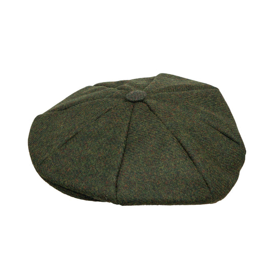 Dents Lanford Abraham Moon Olive Plain Tweed Newsboy Cap