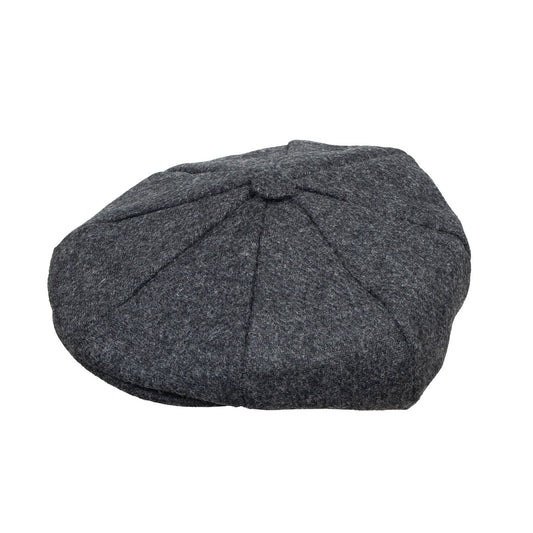 Dents Lanford Abraham Moon Charcoal Plain Tweed Newsboy Cap