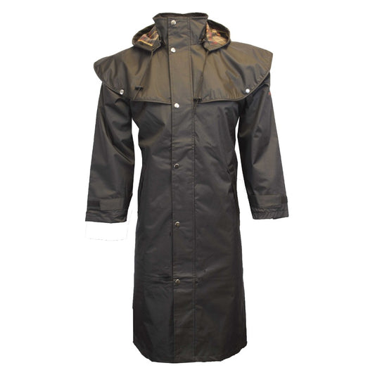Walker & Hawkes Men's Black Midland Cape Coat