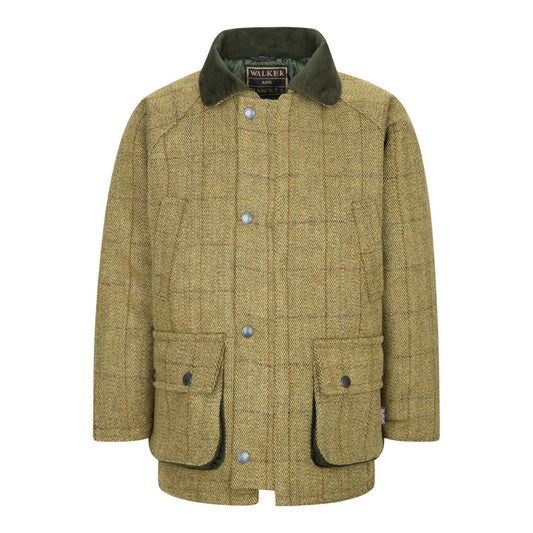 Walker & Hawkes Kid's Derby Tweed Noah Jacket in Light Sage