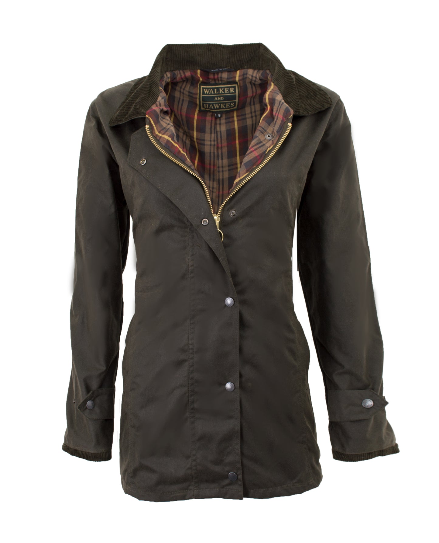 Walker & Hawkes Ladies Olive Wax Antique Jacket