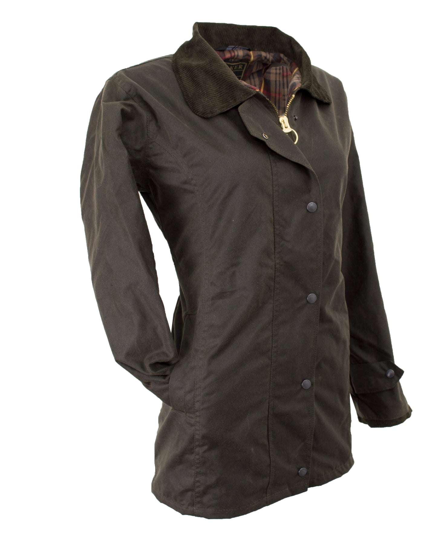 Walker & Hawkes Ladies Olive Wax Antique Jacket