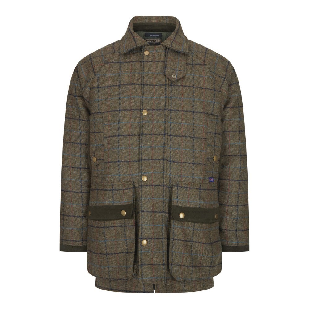 Walker & Hawkes Abraham Moon Green Overcheck Tweed Jacket