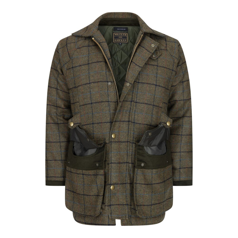 Walker & Hawkes Abraham Moon Green Overcheck Tweed Jacket