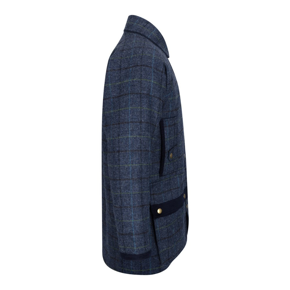 Walker & Hawkes Ryton Abraham Moon Blue Overcheck Tweed Jacket