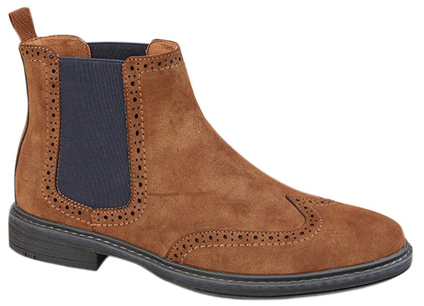 Tweed Outdoor Slip On 'Lightweight' Boots in Tan Nubuck