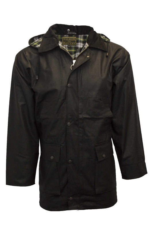 Walker & Hawkes Mens Black Wax Benson Jacket