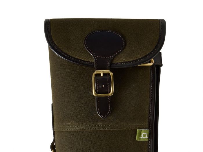Chatham Waxed Canvas Full Zip with Buckle in Green Gun Slip