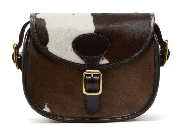 Chatham Cowhide Black and White Leather Cartridge Bag