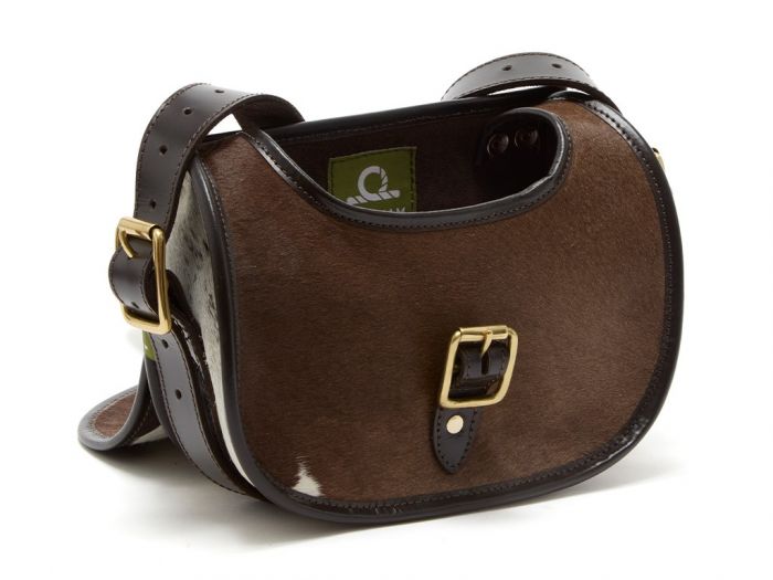 Chatham Cowhide Black and White Leather Cartridge Bag