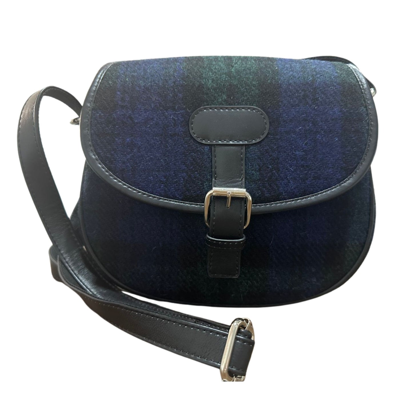 Harris Tweed Blackwatch Saddle Bag