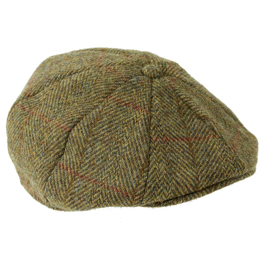 Harris Tweed 8-Piece Olive & Gold Cap