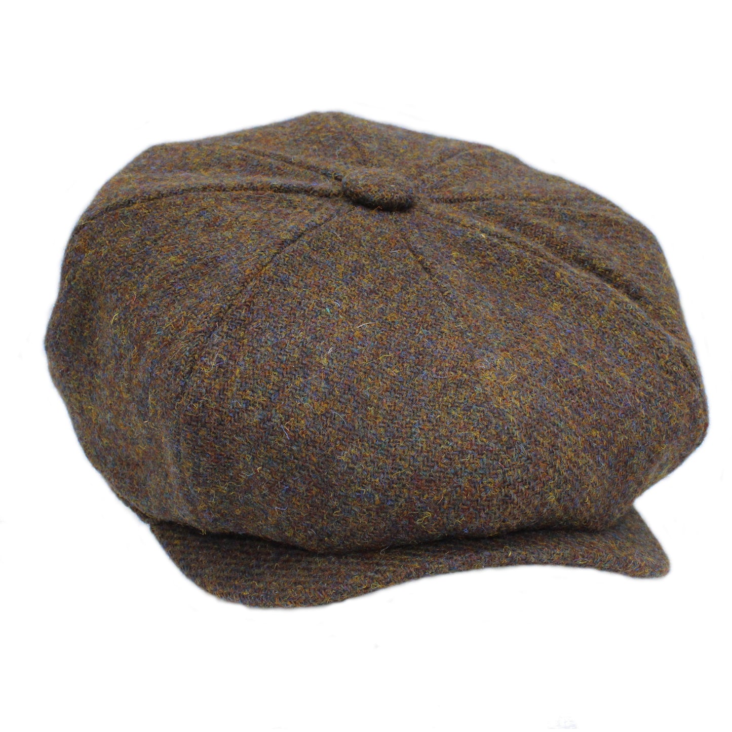 Harris Tweed Brown Barleycorn Newsboy Cap