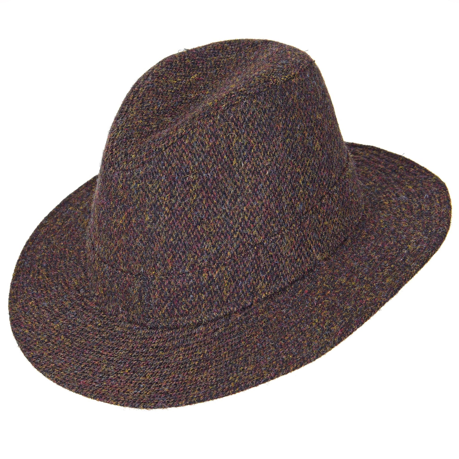 Harris Tweed Brown Barleycorn Fedora – tweedoutdoor