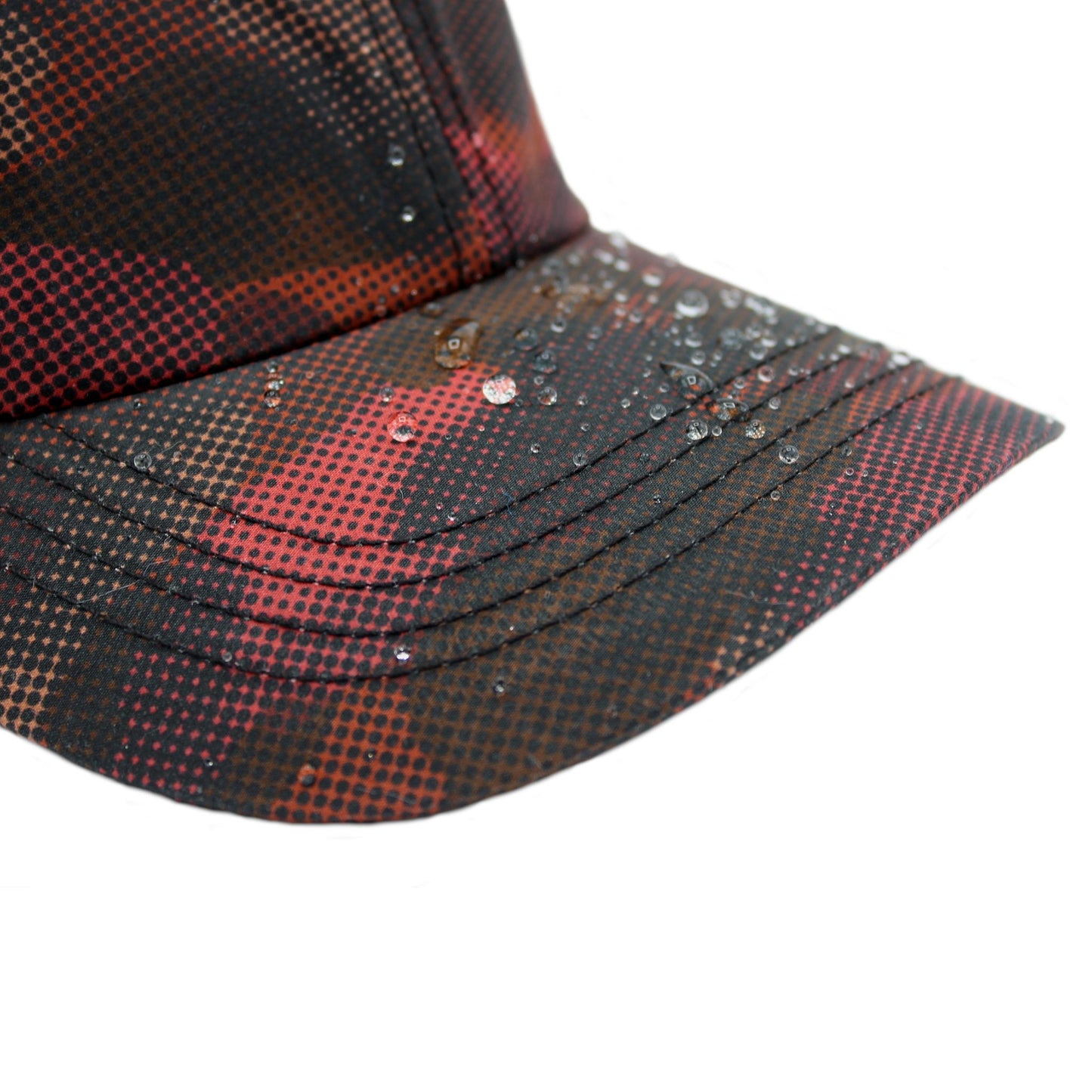 Tweed Outdoor Waterproof Red Camo Print Cap