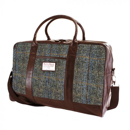 Harris Tweed Brown Check Travel Bag