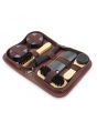 Harris Tweed Shoe Cleaning Kit in Brown Check Tweed