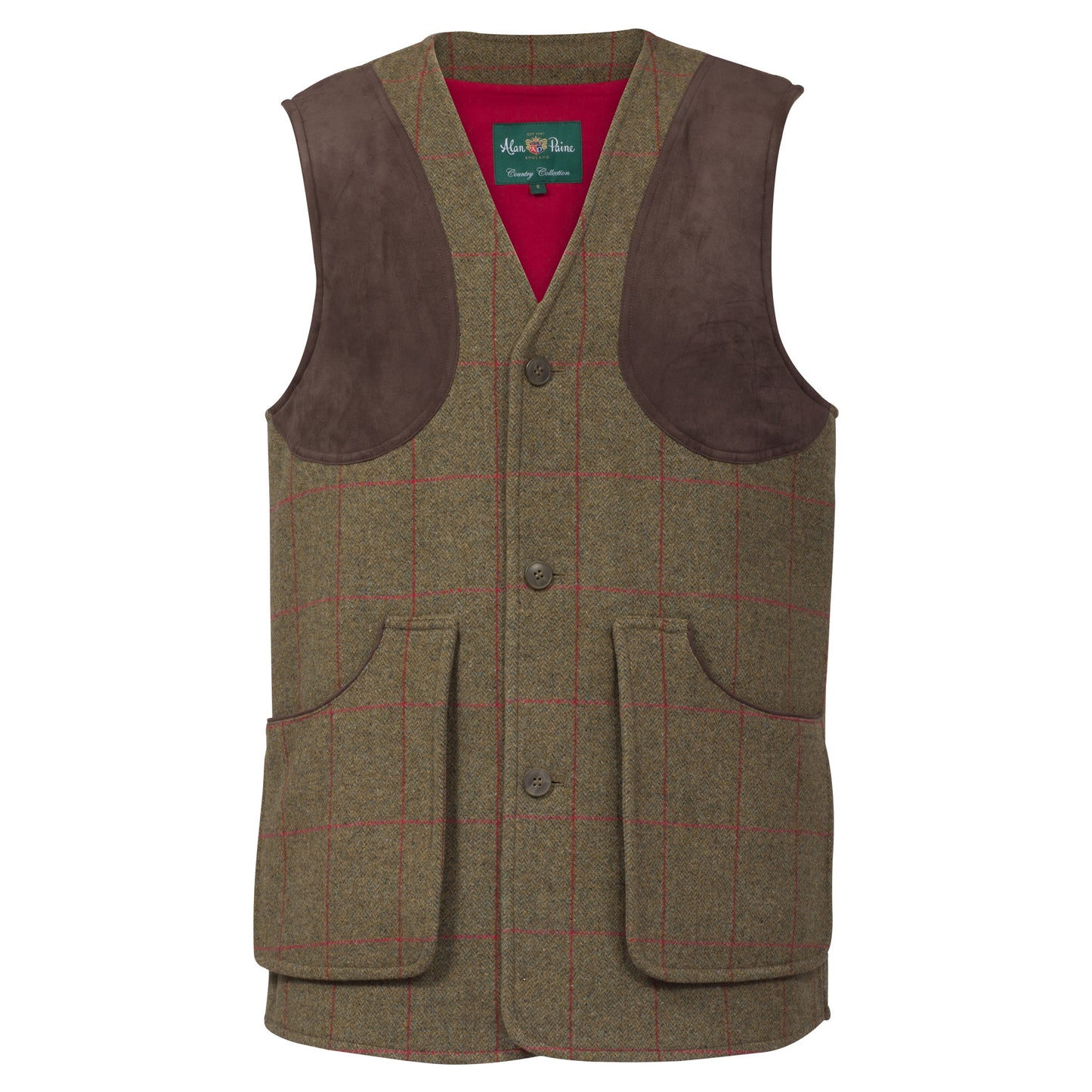 Alan Paine Combrook Waterproof Shooting Waistcoat Gilet in Sage