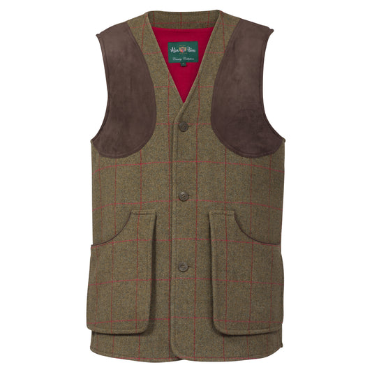 Alan Paine Combrook Waterproof Shooting Waistcoat Gilet in Sage