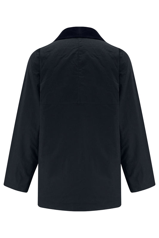 Tweed Outdoor Unisex Wax Jacket in Navy