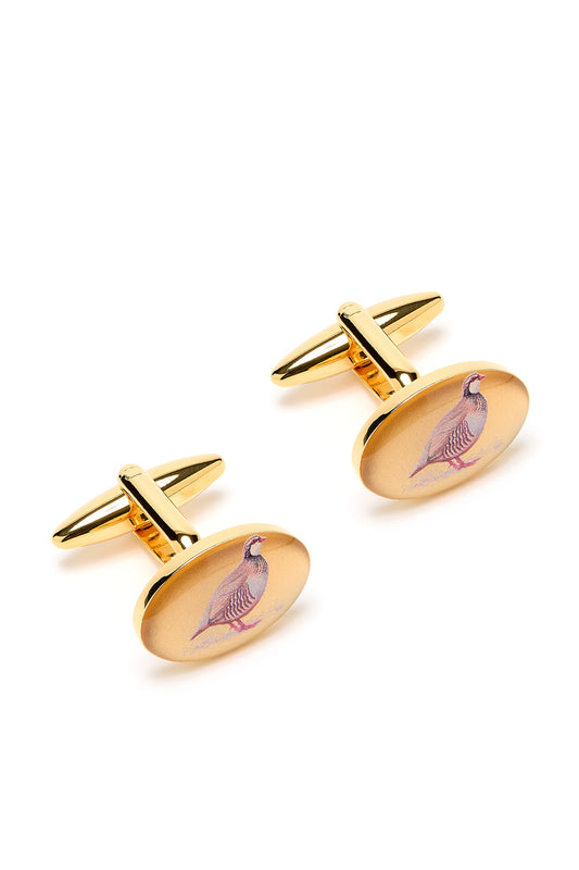 The Partridge Country Cufflinks in Gold
