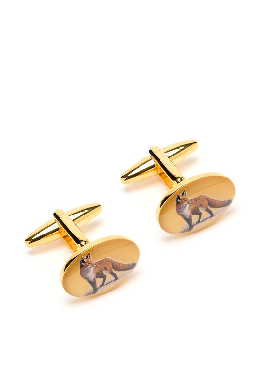 The Fox Country Cufflinks in Gold