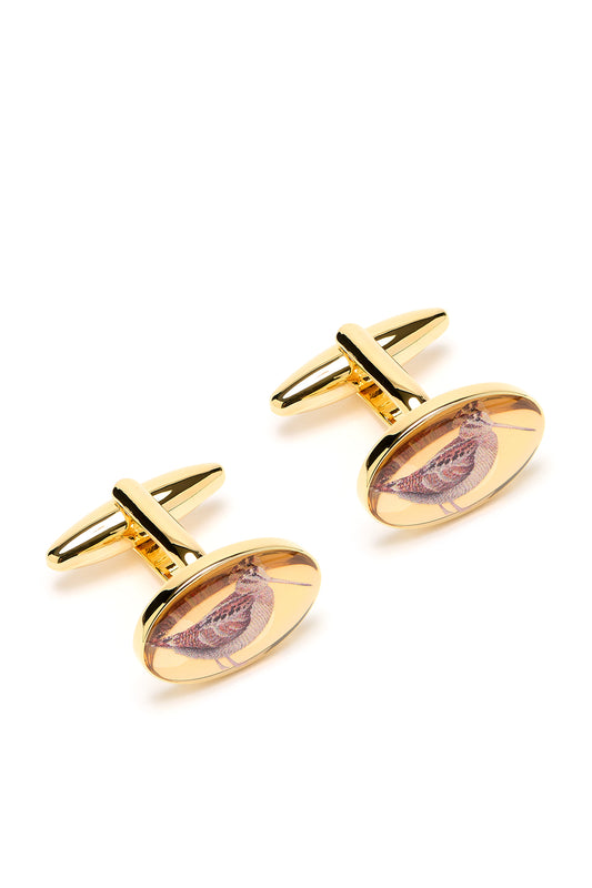 The Woodcock Country Cufflinks in Gold