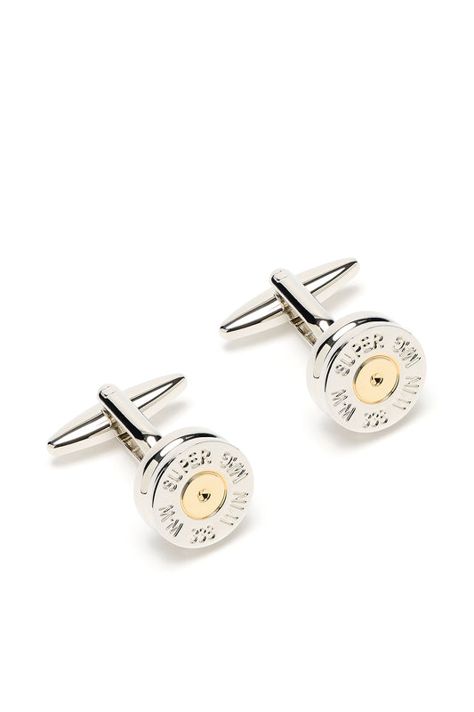 The Shotgun Cartridge Country Cufflinks in Silver