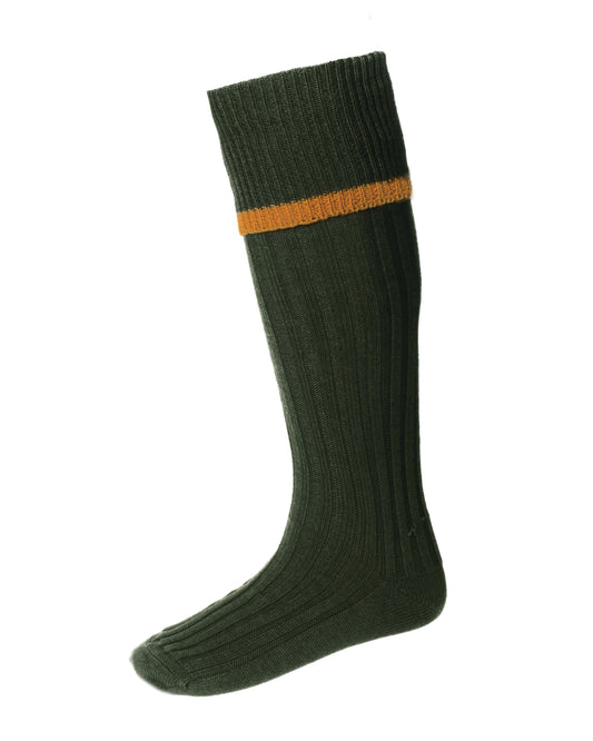 House of Cheviot Green & Mustard Estate Country Socks