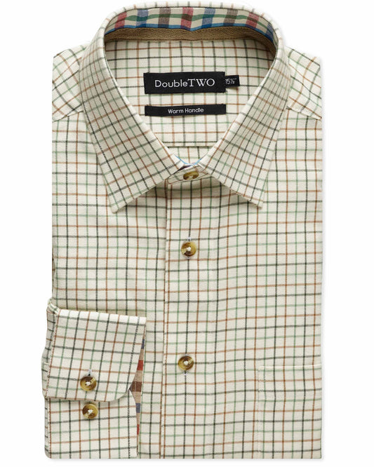 Green Tattersall Check 100% Cotton Shirt