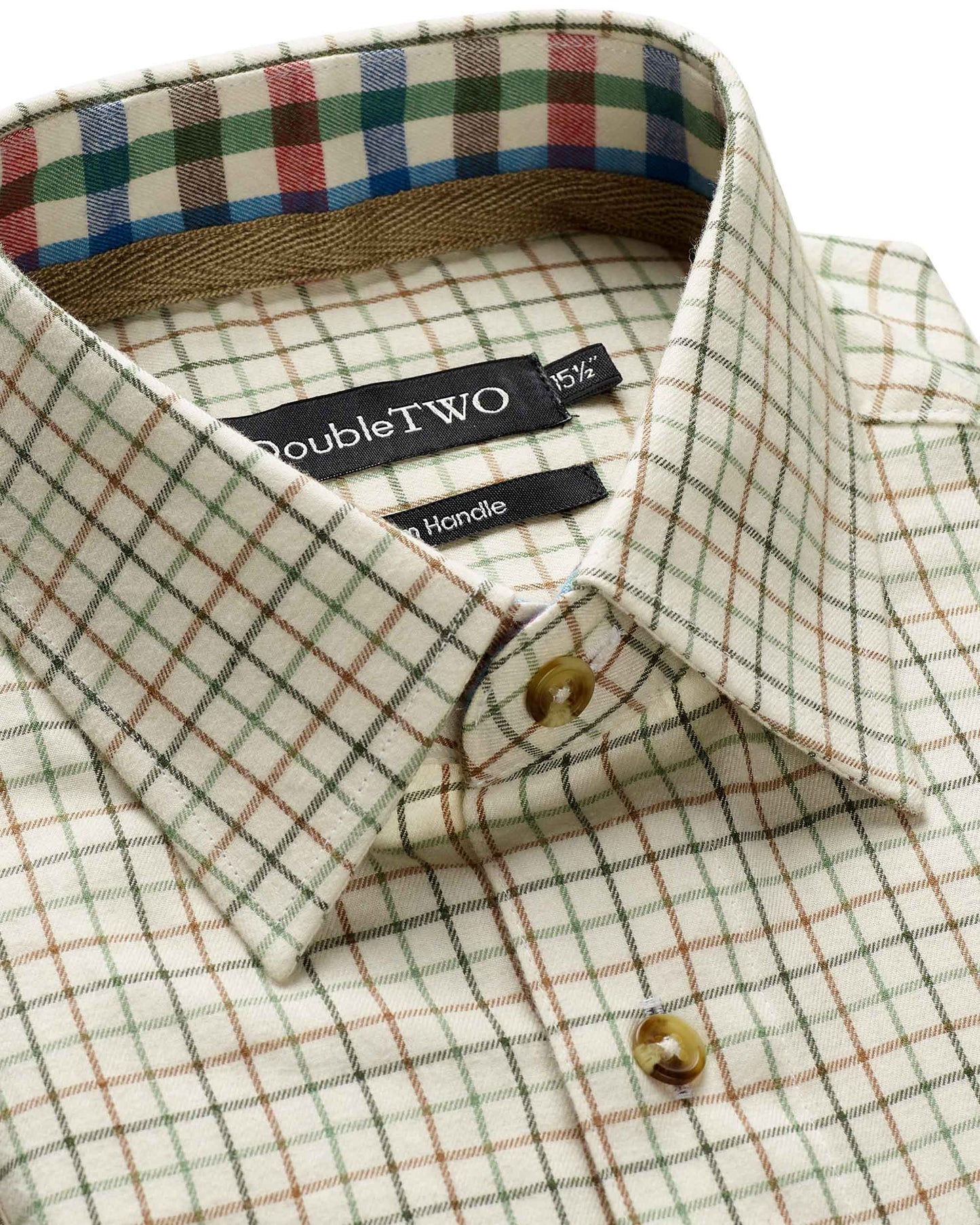 Green Tattersall Check 100% Cotton Shirt