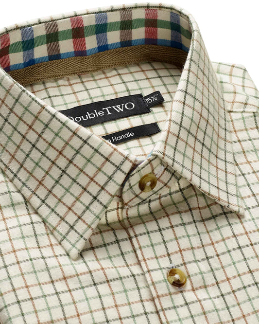 Green Tattersall Check 100% Cotton Shirt
