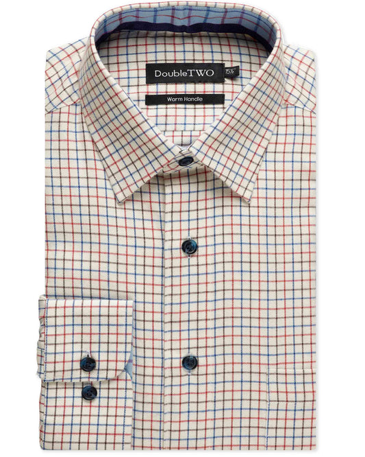 Rust Tattersall Check 100% Cotton Shirt