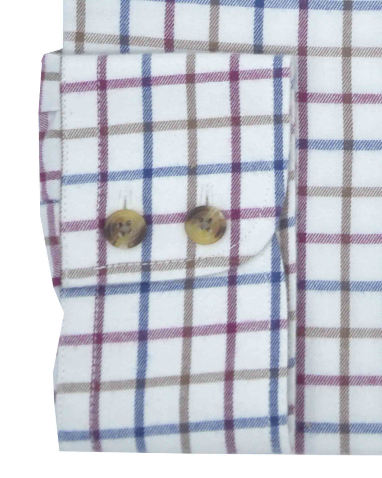 Plum Tattersall Check 100% Cotton Shirt