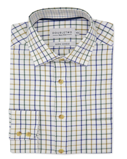 Sage Tattersall Check 100% Cotton Shirt