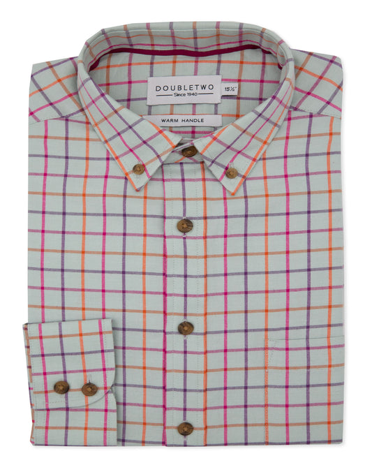 Sage & Wine Tattersall Check 100% Cotton Shirt