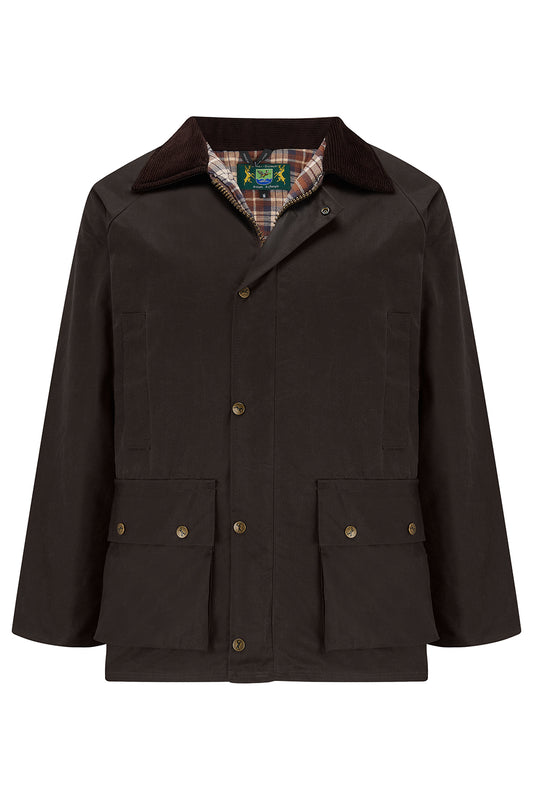 Tweed Outdoor 'Horseman' Unisex Wax Jacket in Brown