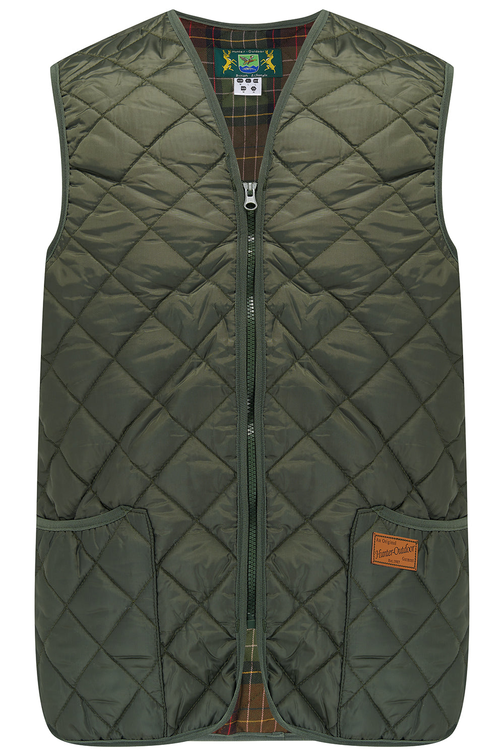 Tweed Outdoor Olive Quilted Gilet