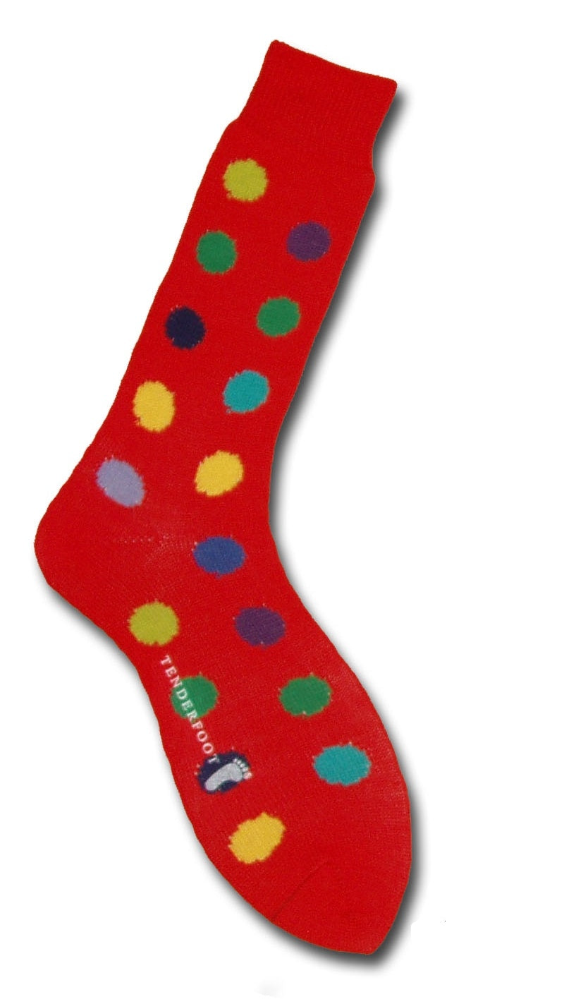 Red Polka Dot Cotton Socks