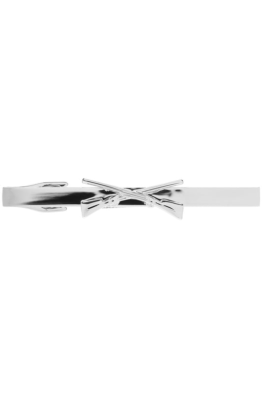 The Crossed Shotgun Country Tie Bar in Silver
