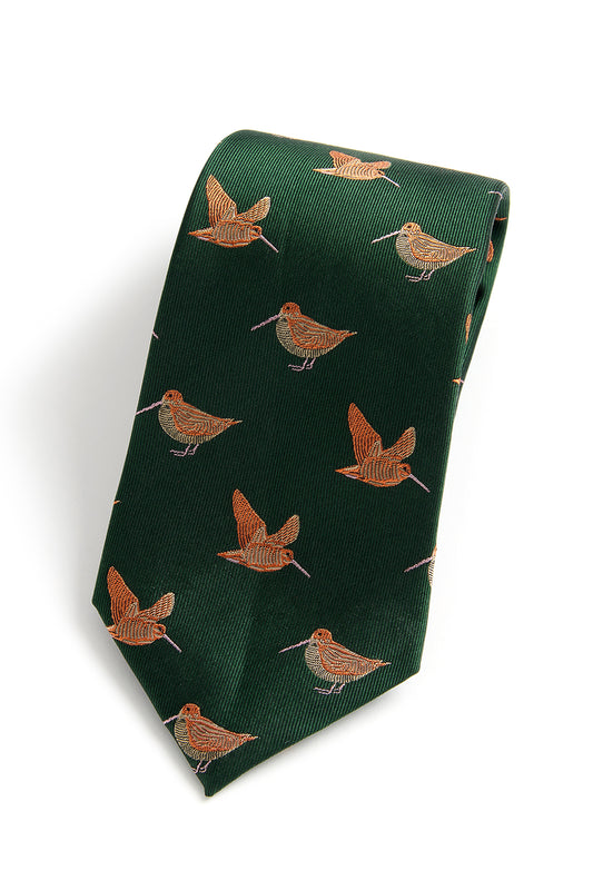 Woodcocks Country Silk Tie in Green